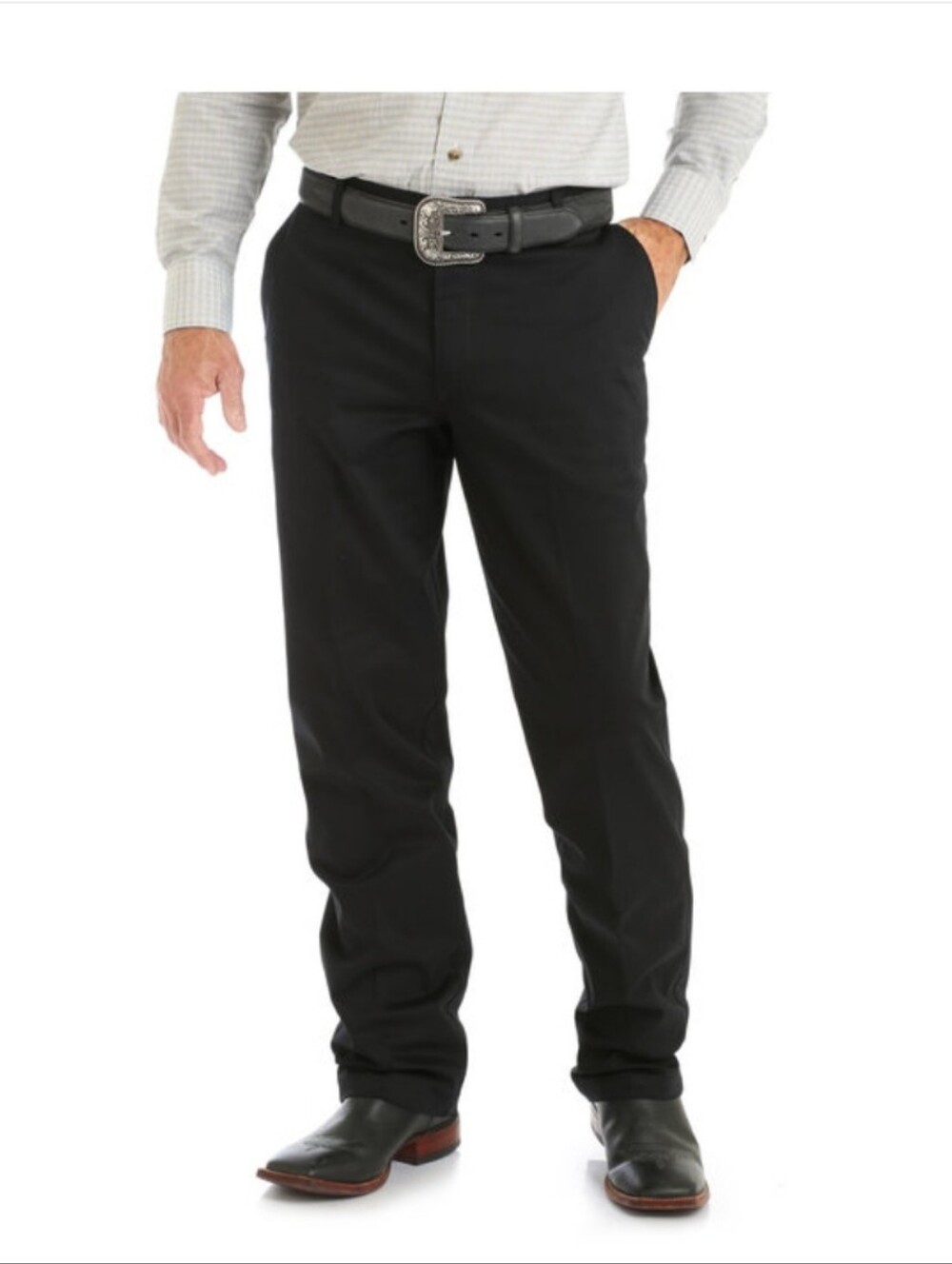 Wrangler Relaxed Fit Men's Black Casual Trouser Pants 33x34